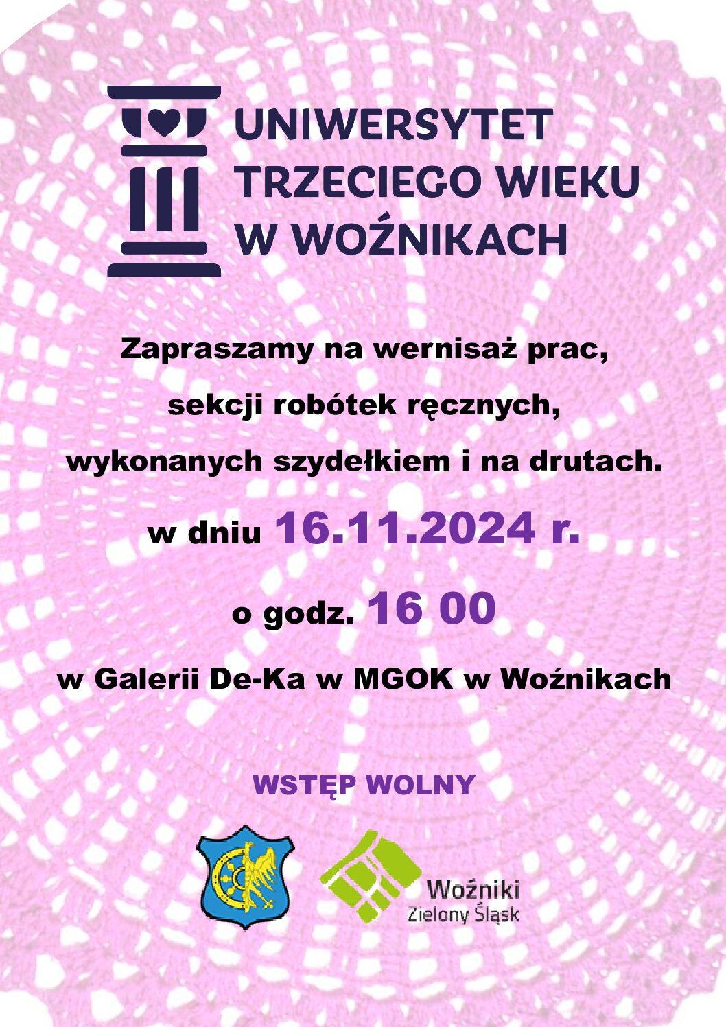 Wernisaż prac szydełkowych